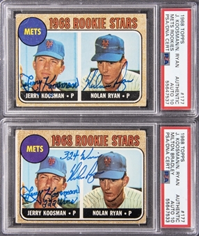 1968 Topps #177 Nolan Ryan & Jerry Koosman Dual Signed & Inscribed Rookie Card Lot of (2) - PSA  Authentic/DNA 10